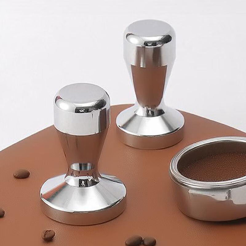 三栖虎(YIJUKE)【51mm】咖啡压粉器压粉锤咖啡具配件咖啡机手柄填 压粉器51mm银色