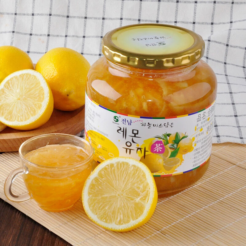全南韓國原裝進(jìn)口大品牌蜂蜜柚子茶檸檬茶果汁飲料果醬飲品果肉茶 [1罐]蜂蜜檸檬茶580g