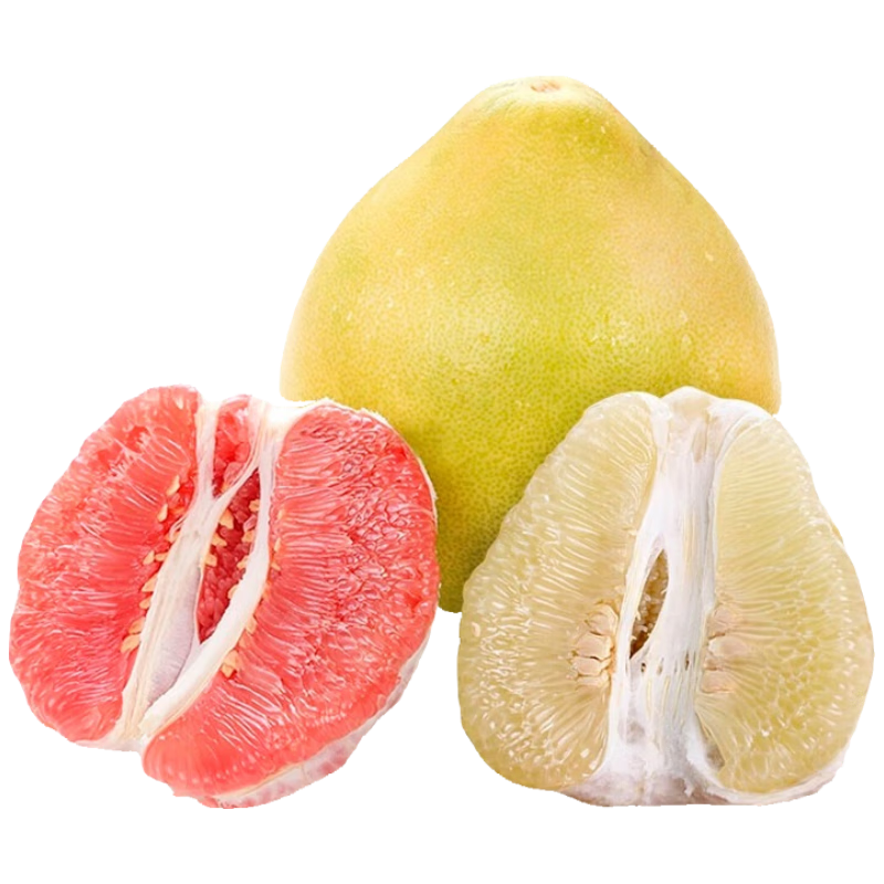 京鲜生 双色蜜柚 2粒装  净重5-6斤 单果2-3斤  生鲜水果礼盒