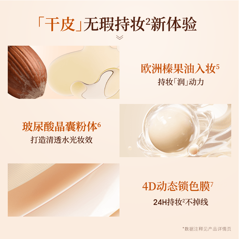 唐魅可(TOM MARK)【马小宇同款】榛果慕斯气垫干皮粉底液水润遮瑕保湿持久不易脱妆 【干皮/混干】象牙白784