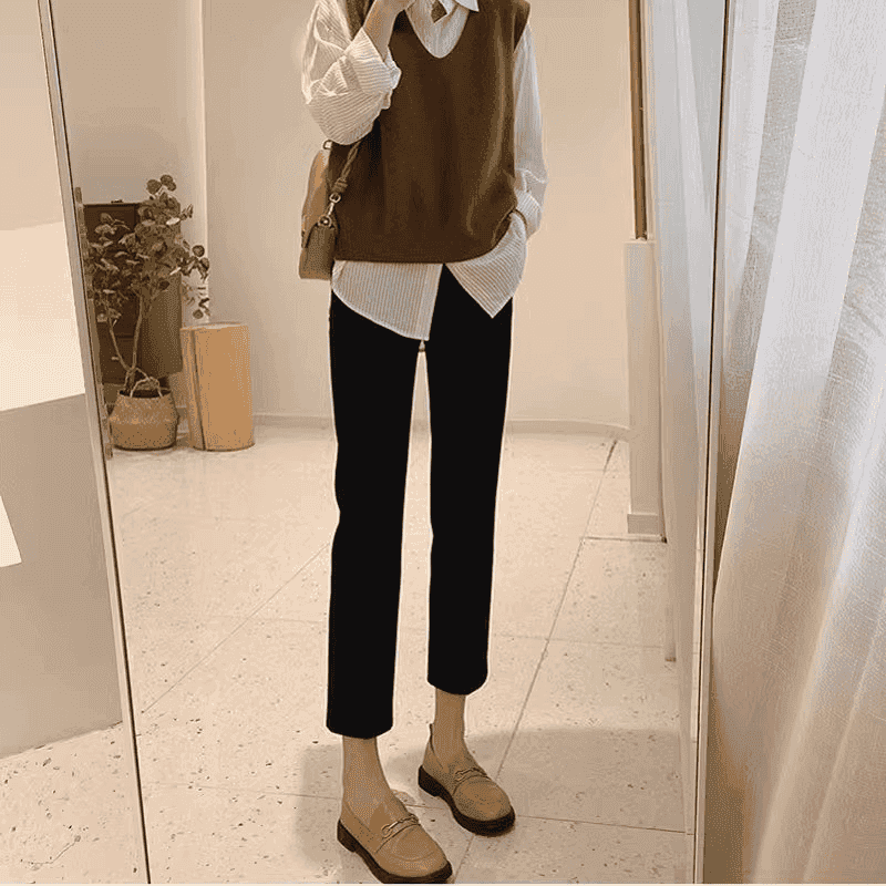 GIOIO筷子腿休闲烟管裤女2025秋冬新款高腰显瘦修饰腿型直筒小脚西装裤 九分裤 ( 身高155-160) M (建议体重95-104斤)) 京东折扣/优惠券