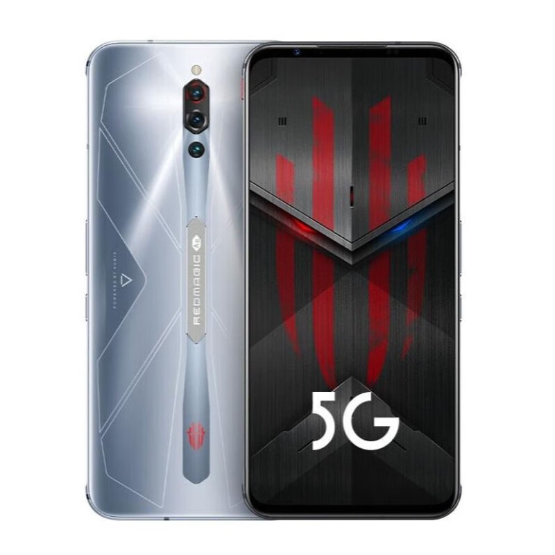 努比亚（nubia）/努比亚 红魔5S 电竞5G游戏手机 骁龙865 144Hz通 手机 冰封银翼 5G通_套餐一__8+128GB