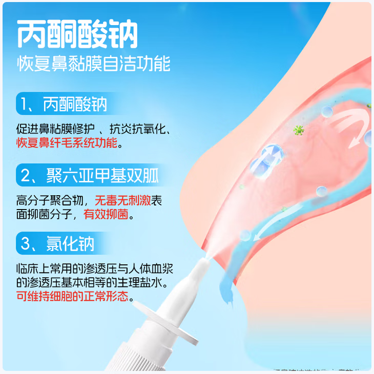 鼻敏灵鼻腔喷雾器儿童九林抑菌性鼻腔喷雾器鼻喷剂儿童洗鼻器 [二盒成人款]鼻敏灵30ml