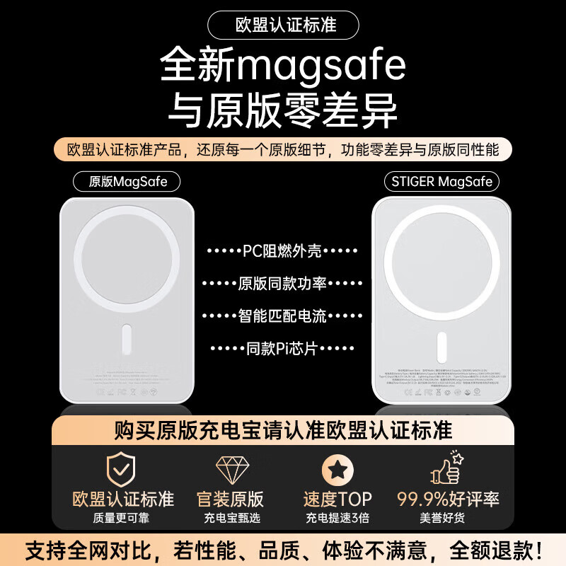 KOVOL【官装正品丨20000M】苹果磁吸充电宝Magsafe无线20W快充iPhone16/15promax外接电池移动电源便携 旗舰版【10000M】国家3C认证丨官装正品 品牌直营丨可上飞机丨