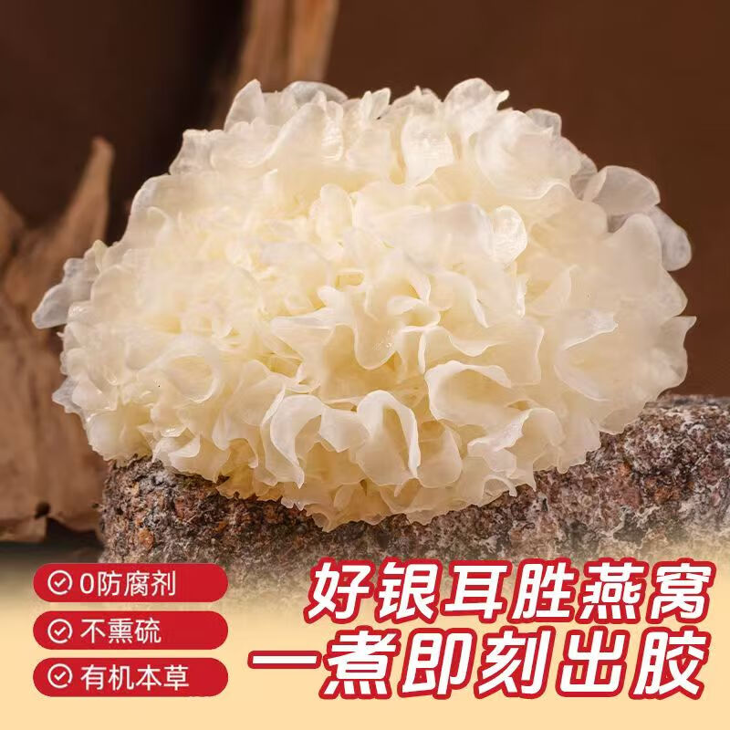 精选银耳干货煲汤免洗即食羊肚菌鹿茸菇批发菌类出胶软糯 精选大银耳【150克】