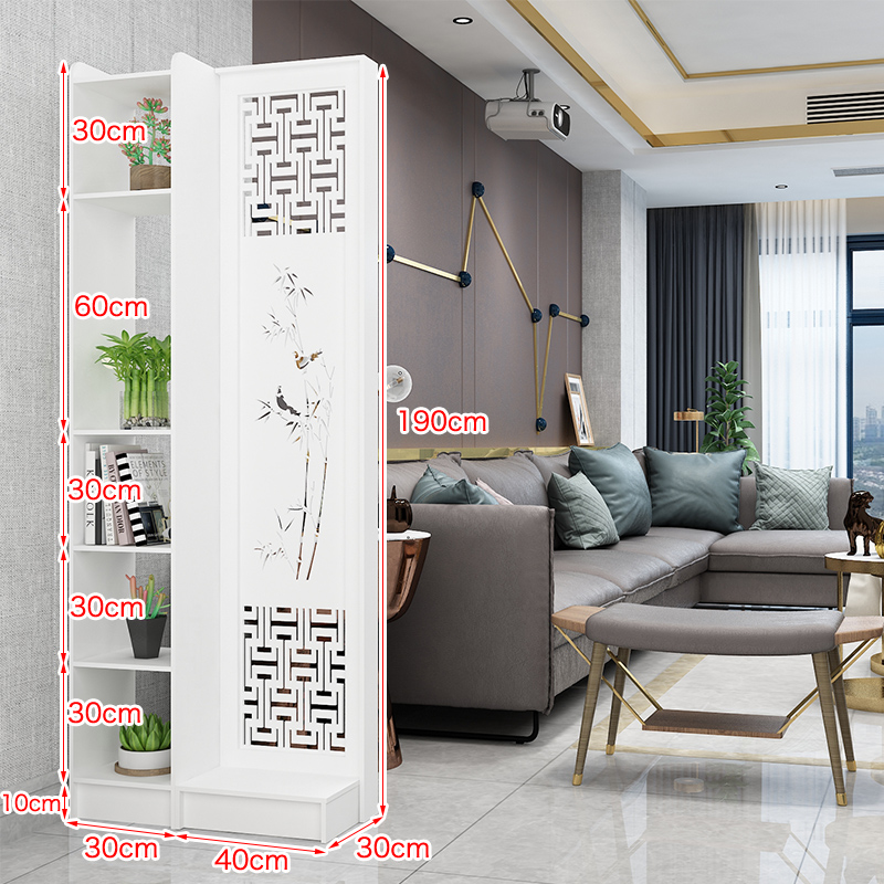 姚先森进门屏风隔断玄关柜客厅简约现代时尚小户型置物架装饰雕花镂空