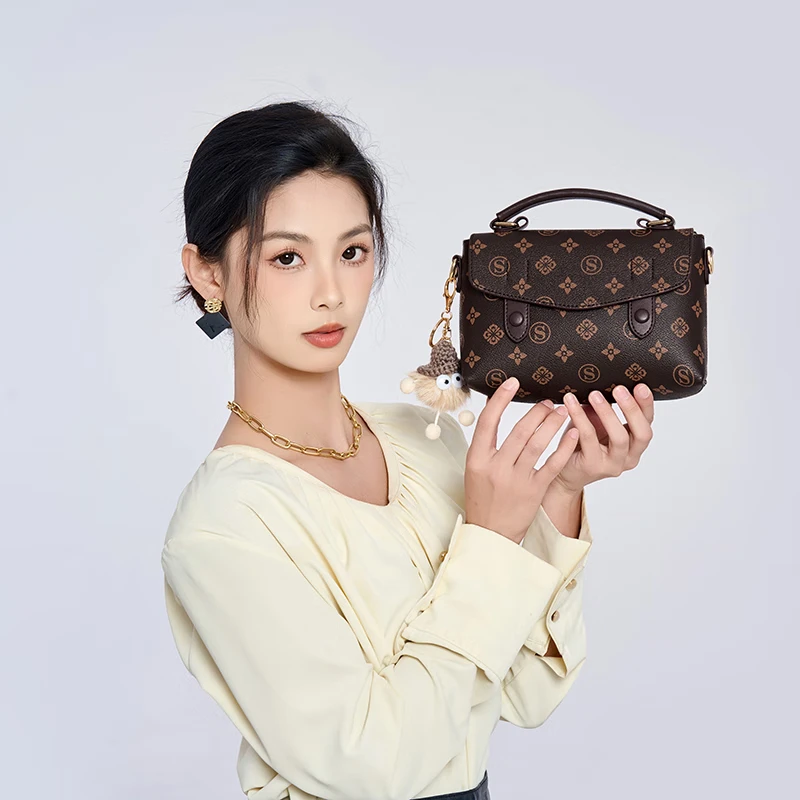 纪诗哲轻奢包包女包单肩包女士斜挎包七夕情人节礼物送女友老婆纪念礼物 咖色【2025送礼精选】 小包 精美礼盒