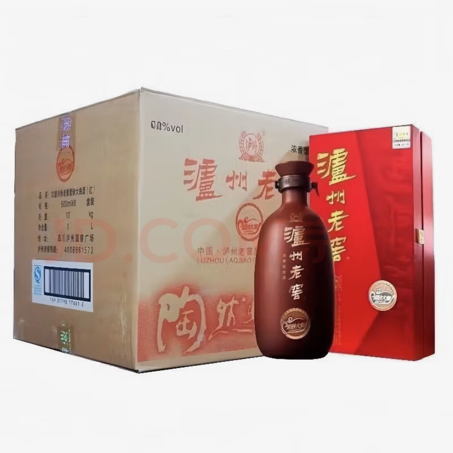 泸州老窖浓香型白酒 38度 500ml 6瓶 紫砂大曲原箱