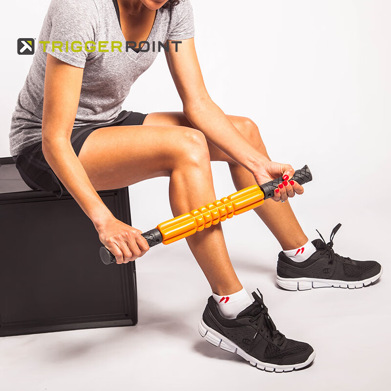 TRIGGERPOINT进口手持按摩棒狼牙棒筋膜肌肉放松滚轴瘦小腿健身运动深度按摩器 全身按摩/软硬适中/标准按摩棒