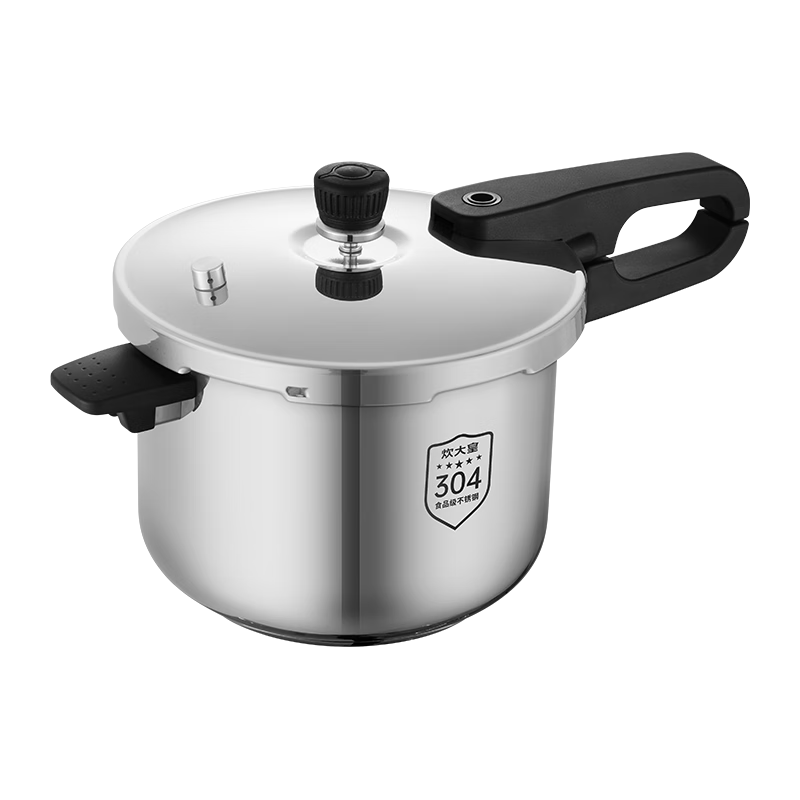 炊大皇304不锈钢简易压力锅家用燃气电磁炉高压锅通用家用6L