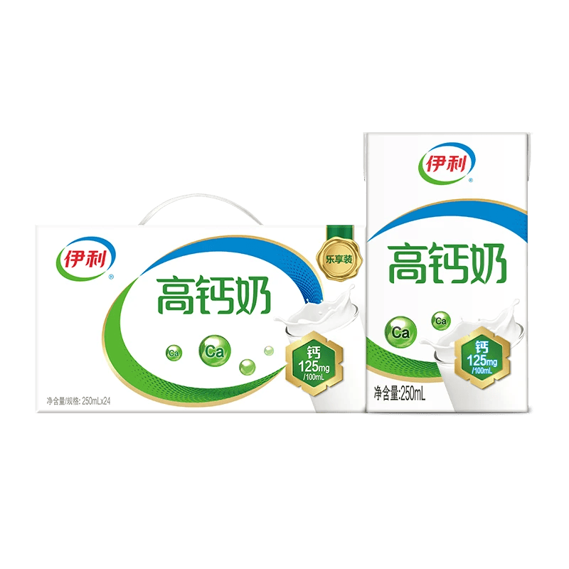伊利高钙全脂牛奶整箱 250ml*24盒 早餐伴侣 礼盒装 1月产
