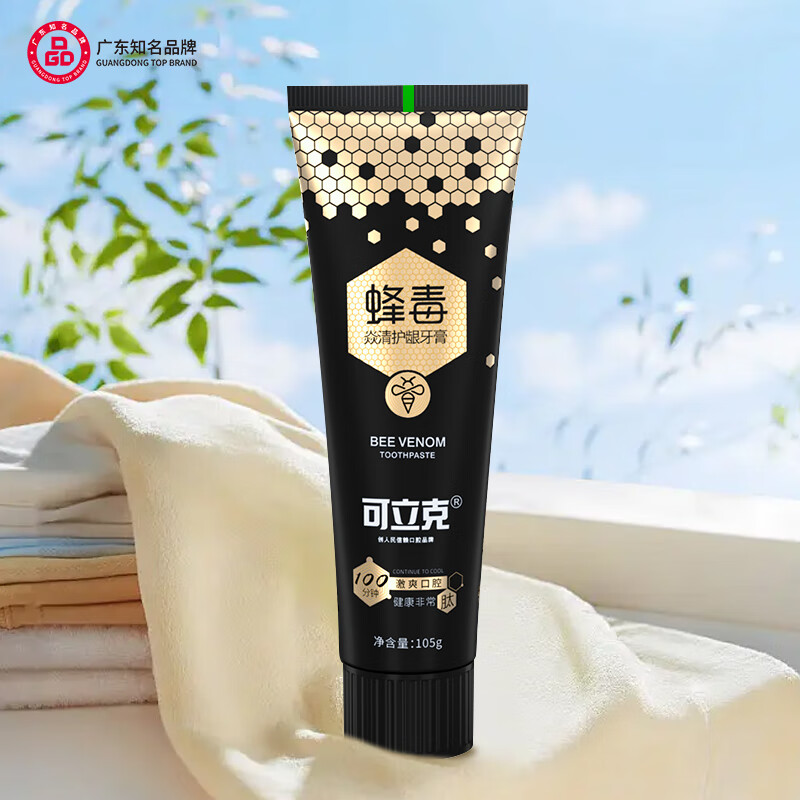 可立克蜂毒牙膏105克*6支薄荷激爽清新口腔淡黄减渍牙膏 薄荷清爽105g*6支