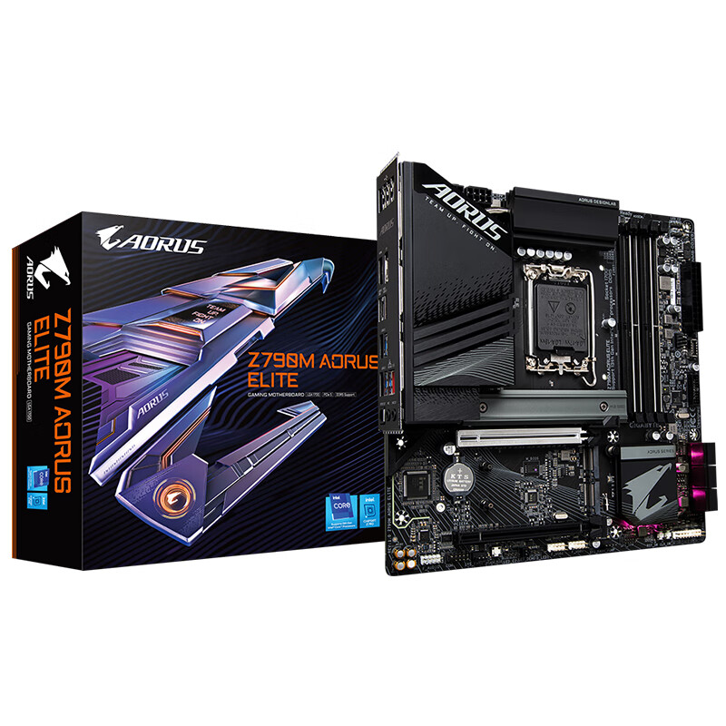 技嘉英特尔i5-12600KF/14600KF CPU搭技嘉Z790M AORUS ELITE AX  ICE冰猎鹰/猎鹰/小雕主板套装板U套 Z790M AORUS ELITE 12600KF散片