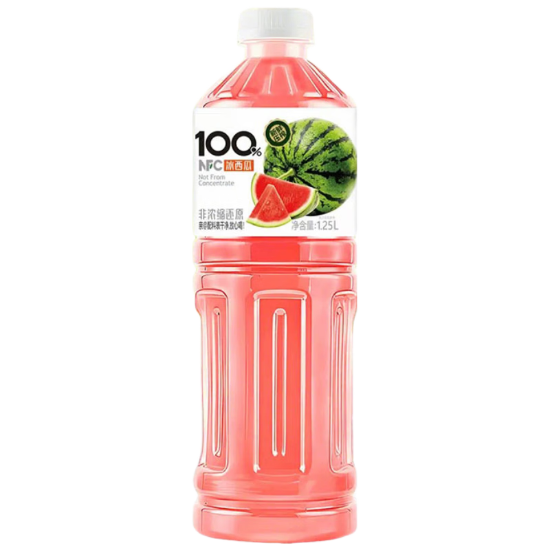 珍珠湾 NFC西瓜汁1.25L大瓶装100%纯果汁夏日解渴清甜可口家庭畅饮料
