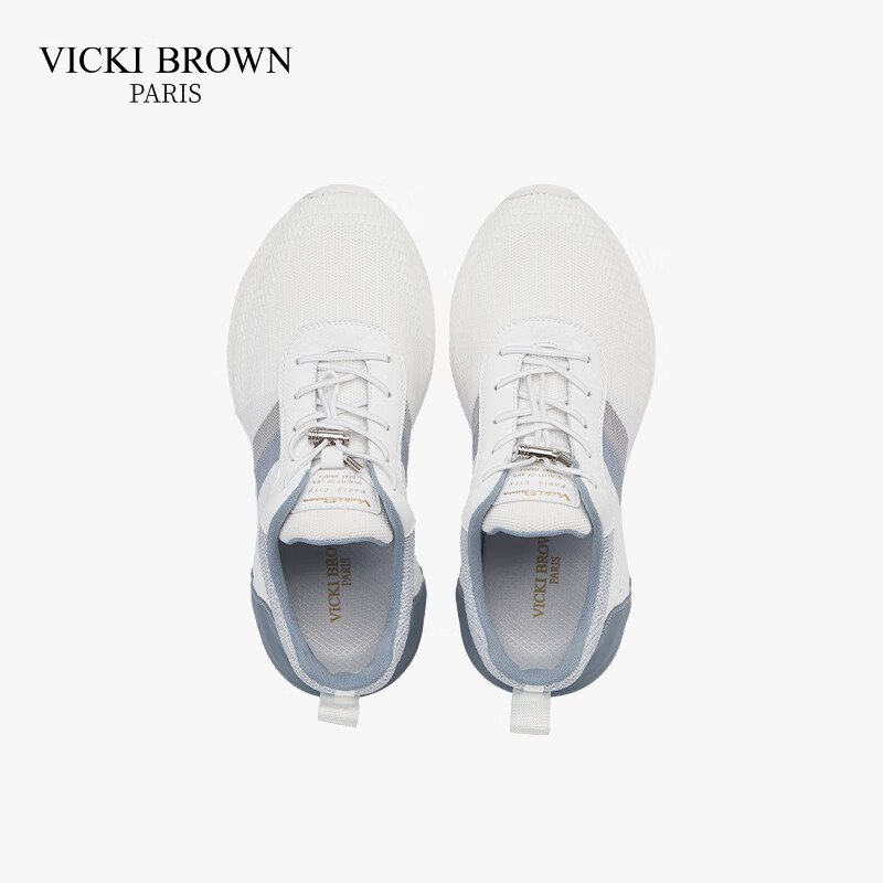 未毕(VICKI BROWN)法国品牌VB男鞋【法奢系列】舒适透气网面鞋户外防滑包底老爹鞋男 白蓝 44