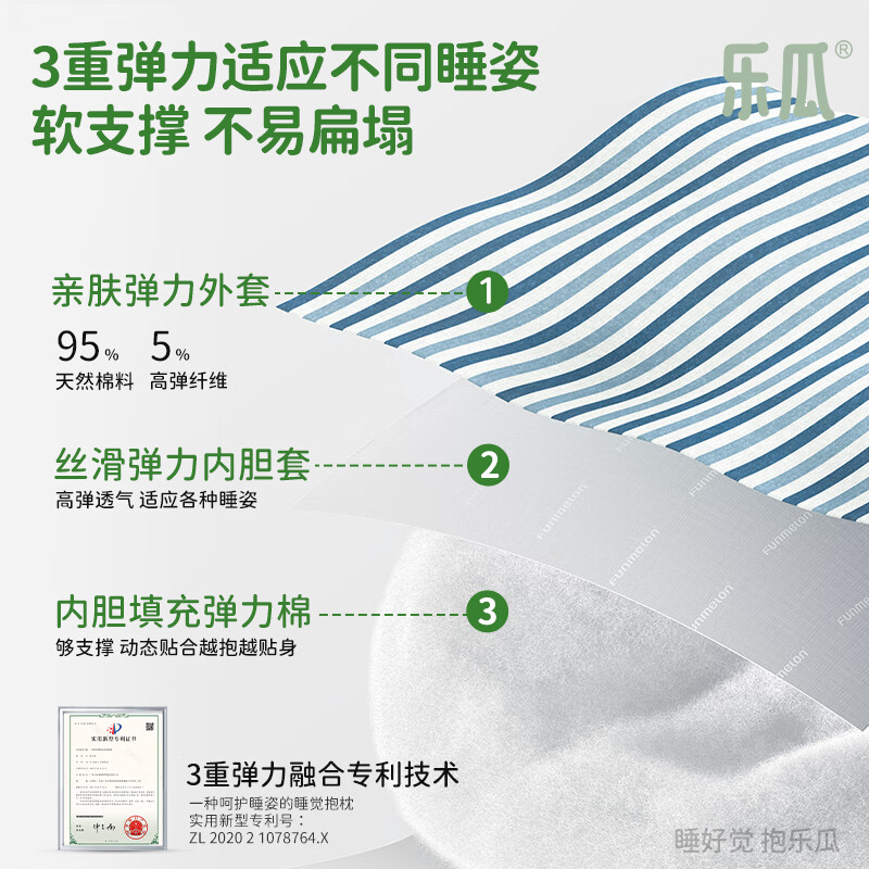 乐瓜睡觉抱枕靠枕男生款枕头趴睡枕侧睡枕腰枕睡枕可拆洗 鲨鱼特大号124*28*20cm