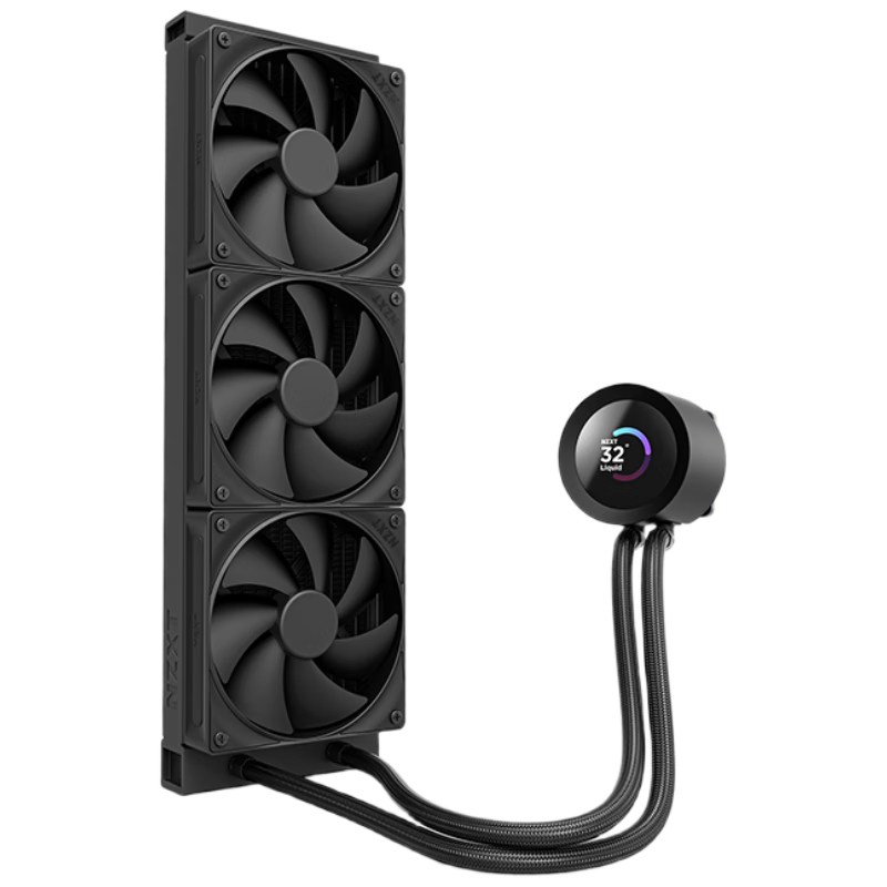 NZXT海妖 PLUS 360 黑色 一体式CPU水冷散热器 全新NZXT涡轮泵 支持LGA 1851