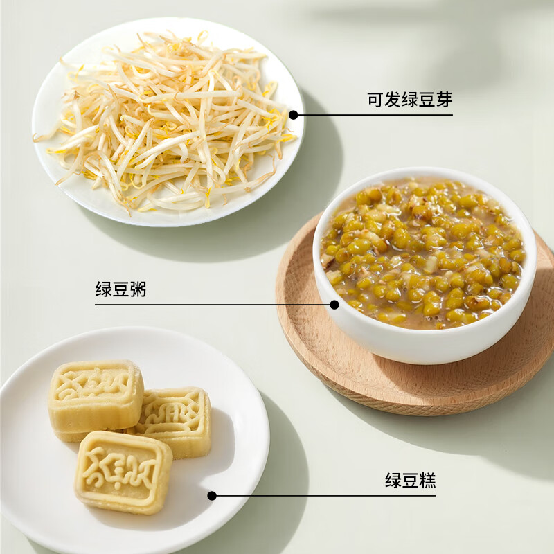 盖亚农场有机绿豆1.25kg真空装 可发豆芽 可打豆浆 东北五谷杂粮 粗粮 有机绿豆1.25kg*1袋