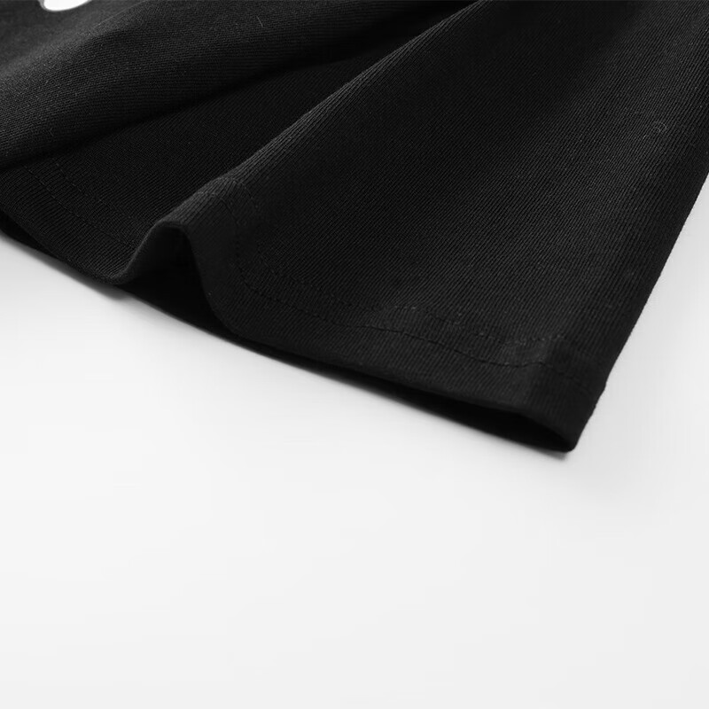 大嘴猴(paul frank)童装短袖T恤2025夏款中大童舒适透气印花纯棉时尚男女童夏季上衣 048F黑色 110