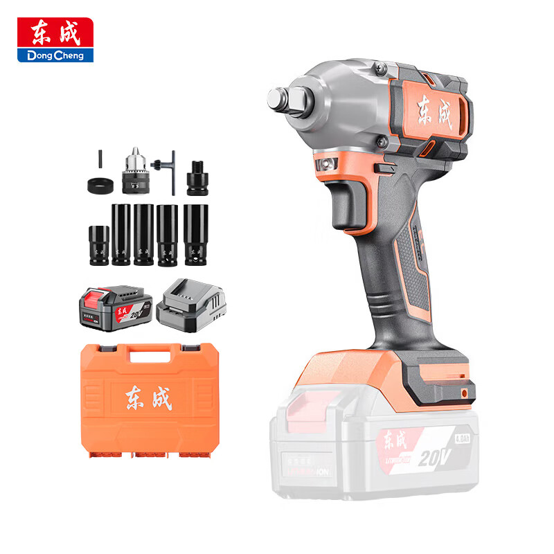 东成20V锂电无刷电动扳手汽修冲击扳手充电式套筒风炮DCPB319TD