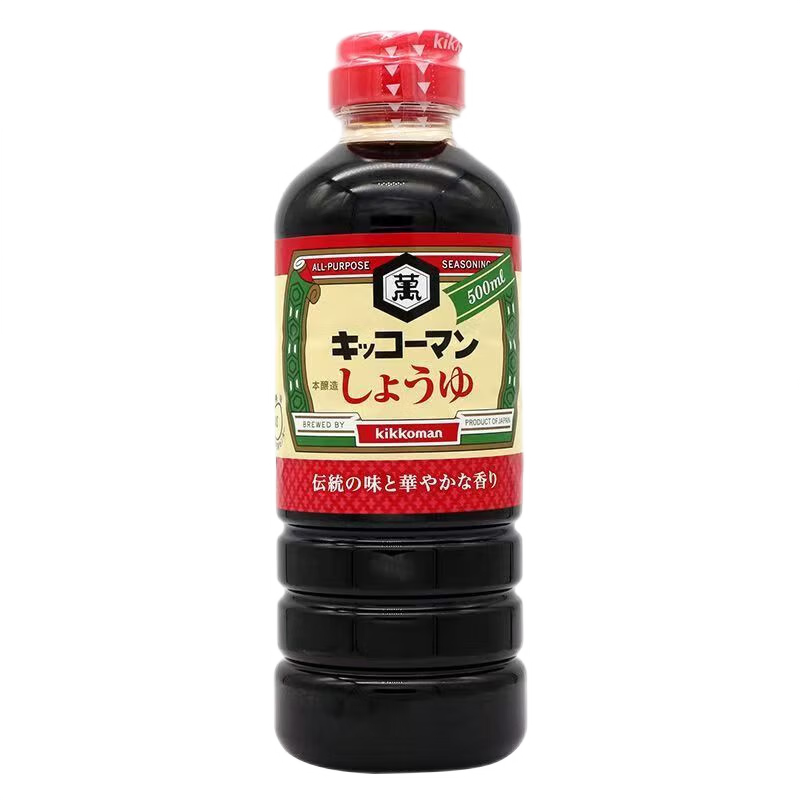 萬字醬油濃口 日本醬油原裝進口 龜甲萬壽喜燒照燒汁牛肉飯調(diào)料汁 龜甲萬濃口醬油500ml