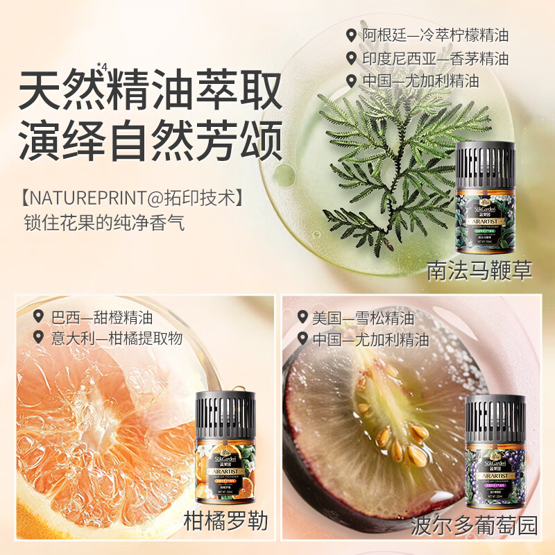 蔬果园空气清新剂香氛香薰 房间车载卫生间厕所去异味除臭久留香清香剂 【香氛升级】波尔多葡萄园350ml
