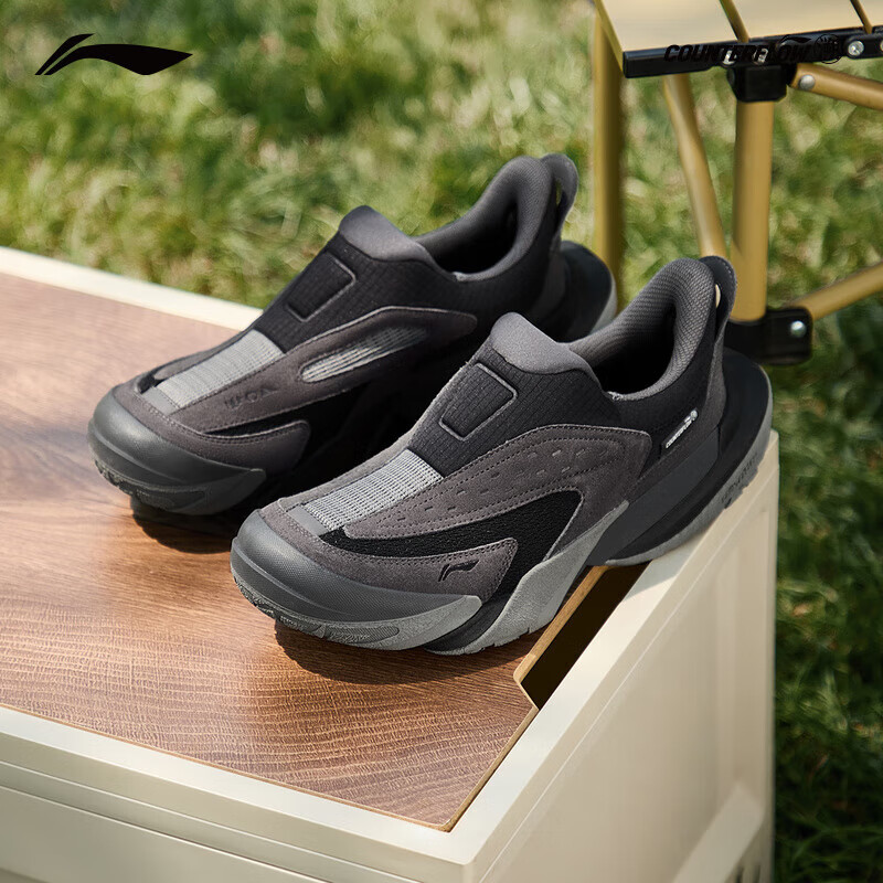 李宁户外CF溯丨行山 LITE一脚蹬徒步鞋轻质回弹男女鞋透气运动鞋 黑松灰/黑色/影灰色(073)-4 43
