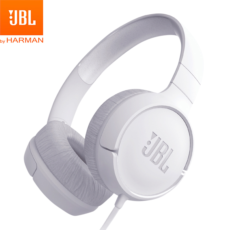 JBL TUNE 500 头戴式有线耳机耳麦 运动耳机+游戏耳机 象牙白