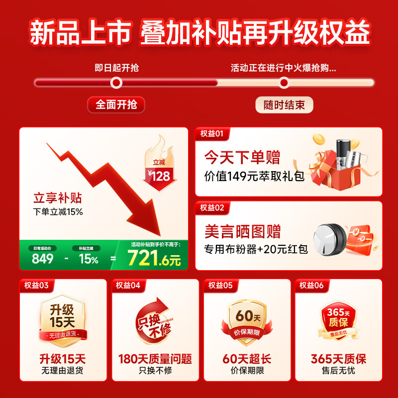 SCHNEIDER施耐德咖啡机意式家用浓缩咖啡机58mm半自动咖啡机冷萃咖啡机高压蒸汽打奶泡分体机ULKA进口水泵 58mm商用冲煮头 SWK-XCF12