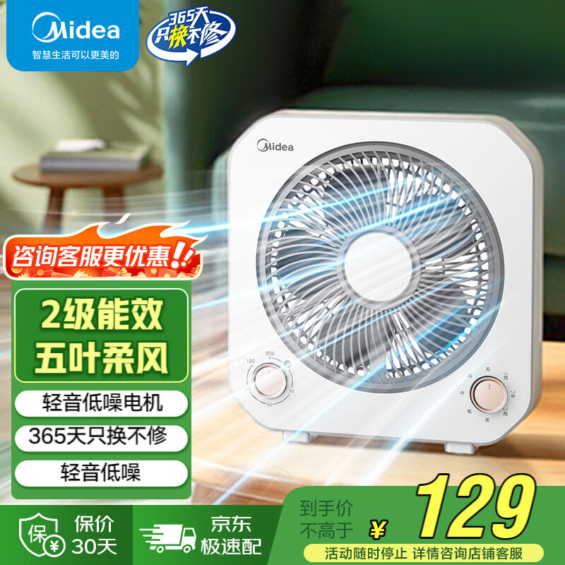 ���ģ�Midea�� ����� ����̨ʽС���ȿ���ѭ����תҳ�Ȱ칫�������������Ҷ������������������ʡ��̨�� KYT20-25F��8���Ƽ�� ����תҳ��