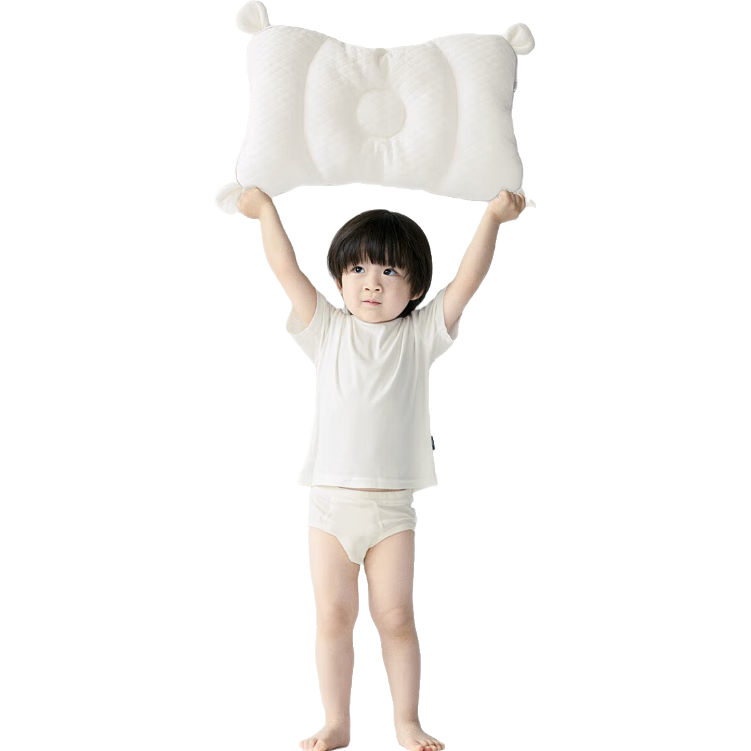 艾茵美 兒童枕頭1-3-6-12歲小孩嬰兒寶寶幼兒園記憶枕小學(xué)生枕定型枕 K4【適合1至12歲】 純色