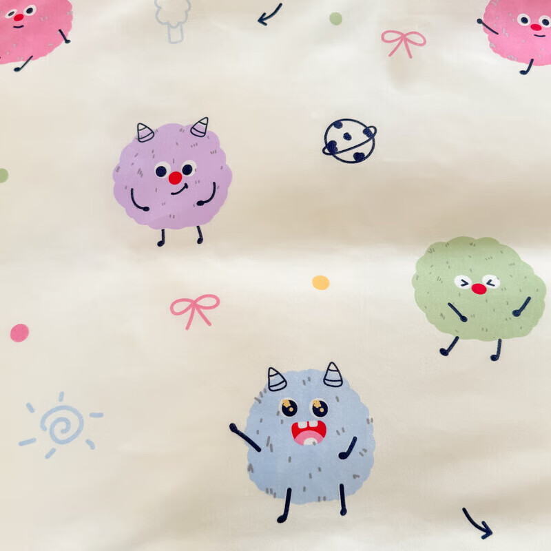 软贝小清新被套单人床单款宿舍三件套四季通用被罩四件套 糯米团 床单款 2.0m四件套(被套200*230cm