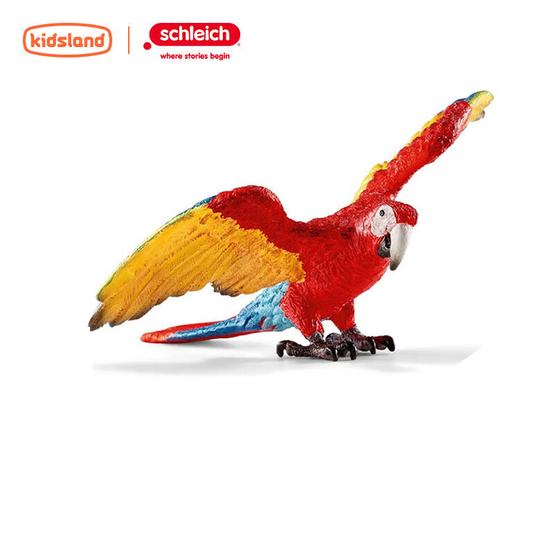 思樂(lè )（Schleich S）仿真野生動(dòng)物模型玩具兒童收藏擺件生日禮物 金剛鸚鵡