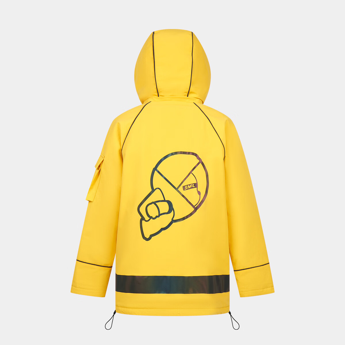 雪中飞【反季清仓】秋冬新款专业防护反光撞色防风保暖羽绒服外套 亮黄色 S /160/84A