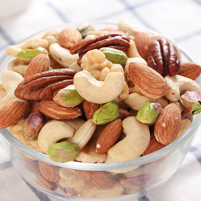 品鋪掌柜每日?qǐng)?jiān)果純果仁組合罐裝散裝混合什錦干果孕婦零食1000g 高品質(zhì)混合果仁罐裝1000g(全是