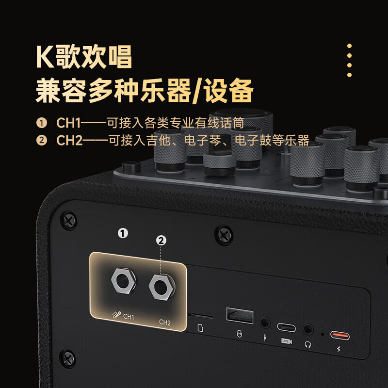 不见不散 流浪者D5音响内置声卡户外专业K歌广场舞手提便携式扩音器直播套装家庭ktv超重低音炮蓝牙音箱 D5红色双麦版【专业OTG直播与内录+送U盘+全套赠品】