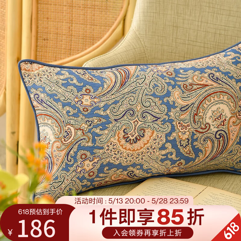 陽(yáng)春小鎮(zhèn)床頭靠墊腰枕午睡覺(jué)沙發(fā)靠墊護(hù)腰枕沙發(fā)靠枕秋冬四季純棉靠包抱枕 海YZQBQ1-H520JK19 30*50CM長(zhǎng)方形腰枕