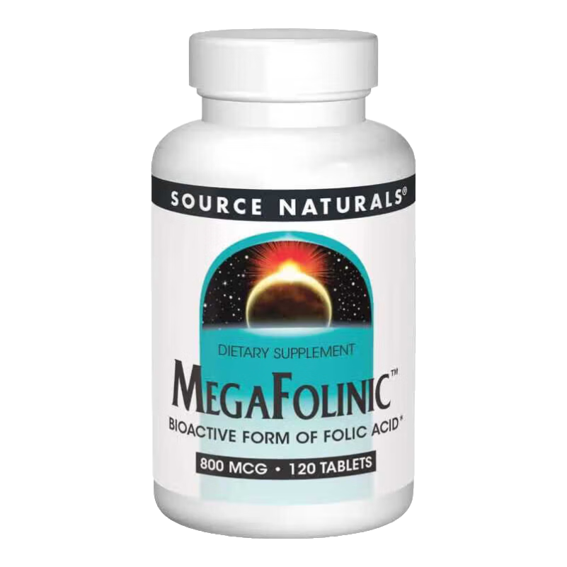 Source Naturals ����Source Naturals ��Ҷ��MegaFolinic 120Ƭ �߻���Ҷ��