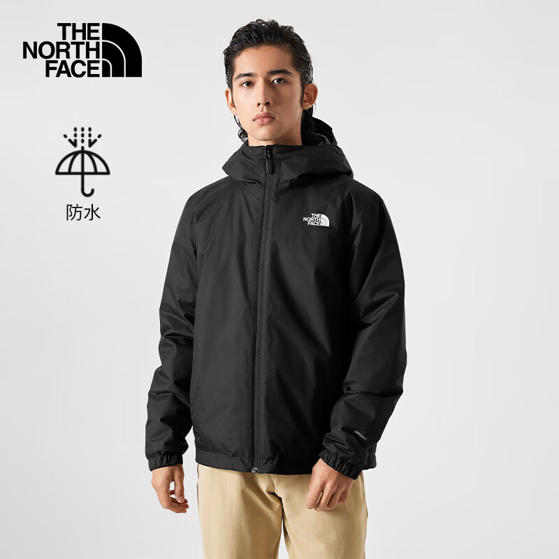 The North Face北面防水棉服男外套户外保暖棉夹克89TH 黑色/JK3 S