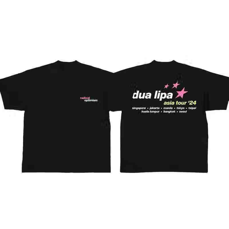 皇古迪dua lipa杜阿利帕啪姐澳洲演唱会门票周边同款衣服应援t恤男女 黑色一 M