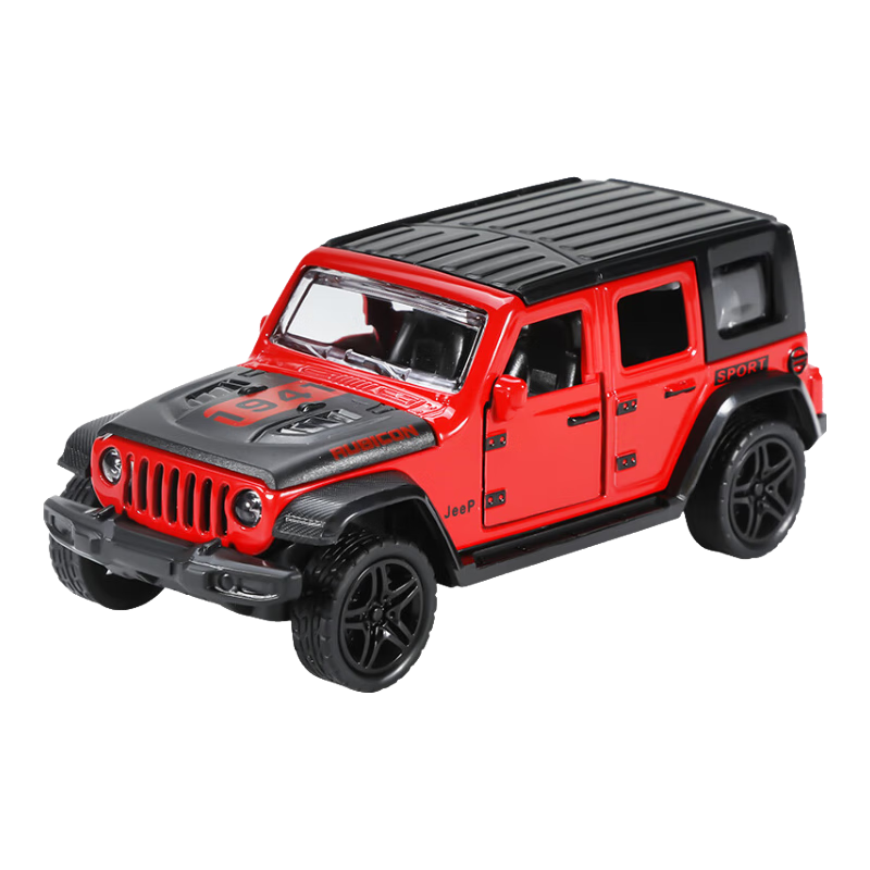恩貝家族兒童玩具車仿真汽車模型吉普越野車男孩3-6歲合金車模生日禮物 吉普越野車【紅色】