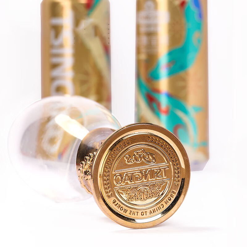 青岛啤酒（TsingTao）青岛啤酒杯青岛啤酒博物馆文创 时光之印啤酒杯 单杯