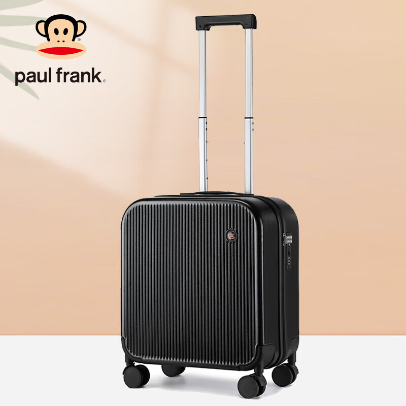 大嘴猴（Paul Frank）（Paul Frank）小行李箱女20寸登機旅行箱兒童輕便拉桿箱密碼箱加 經(jīng)典黑[輕便可登機款] 20寸