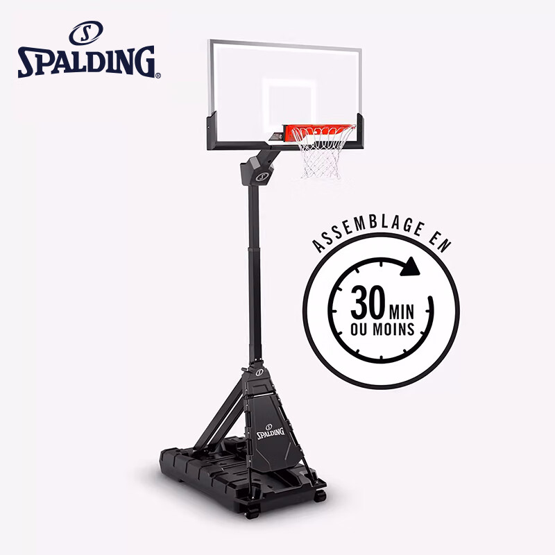 斯伯?。⊿PALDING）易安裝籃球投籃框架子標(biāo)準(zhǔn)比賽用籃板網(wǎng)筐成人戶外室內(nèi) 6E2010ZG(超易安裝籃球架)