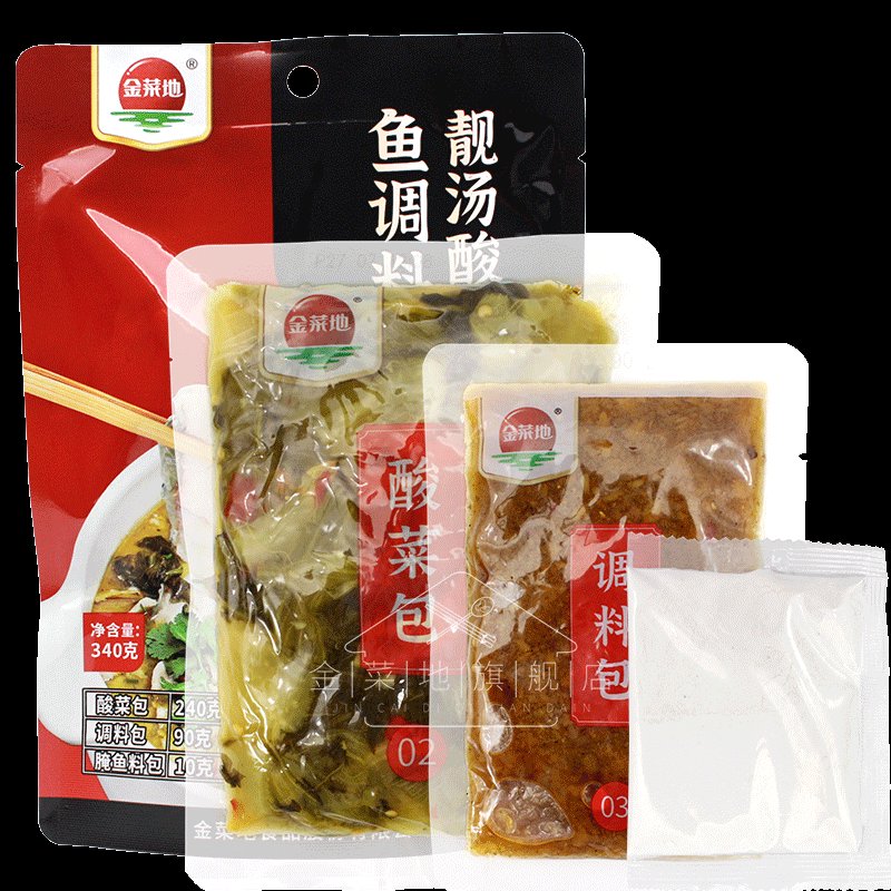 金菜地340g酸菜魚(yú)調味料麻辣水煮魚(yú)底料商用家用火鍋調料批發(fā) 340g靚湯酸菜魚(yú)調料第2件半價(jià) 340g