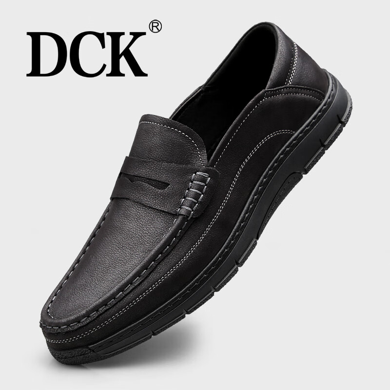 DCK休闲皮鞋男士 黑色 44 (标准皮鞋码数)