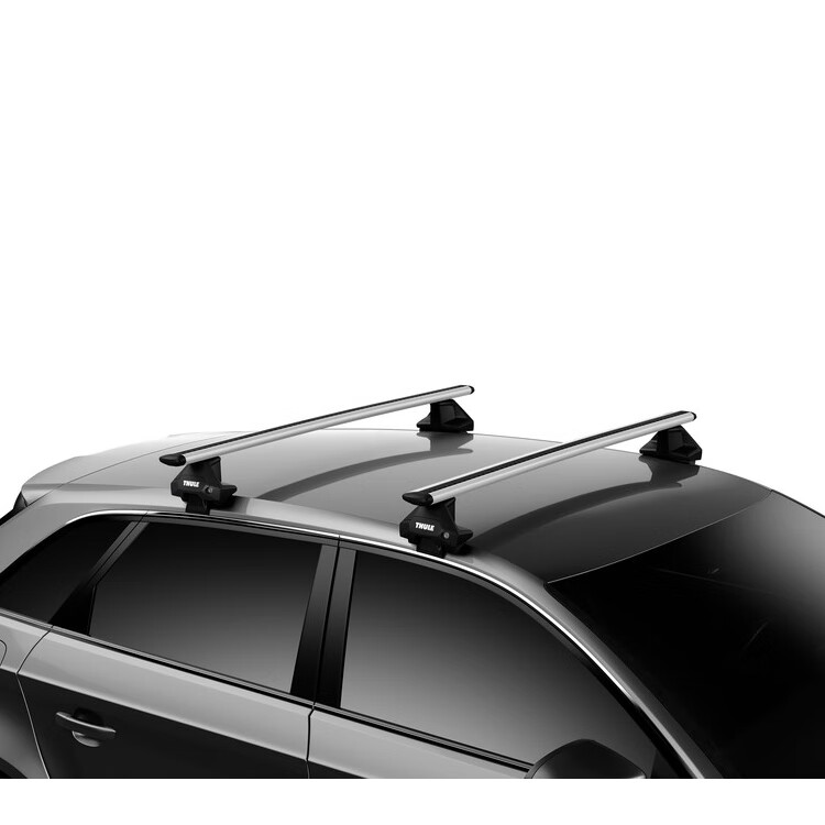 拓樂(lè )橫桿車(chē)頂行李架THULE汽車(chē)車(chē)頂架翼桿車(chē)載套裝通用wingbar evo 711X00銀色+7105+5系卡墊套裝