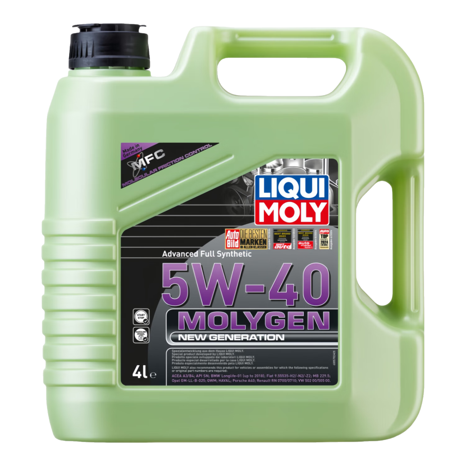 力魔(LIQUI MOLY)德國原裝進口全合成機油 發(fā)動機潤滑油 汽機油 魔法基因 5W40 SN 4L