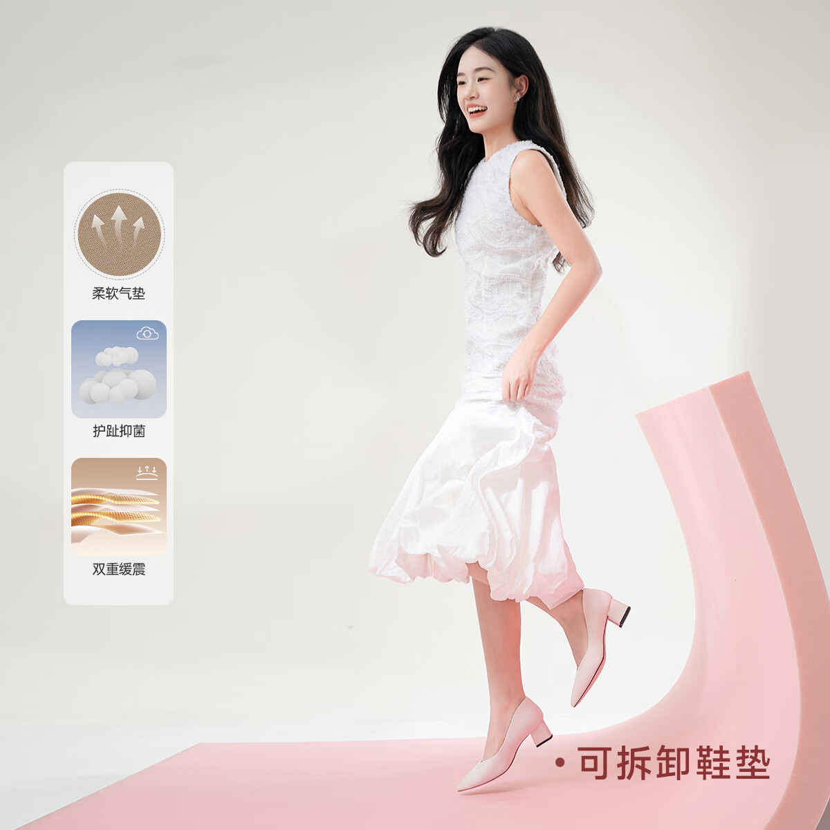 吳大叔【曾黎同款】紅云鞋粗跟單鞋百搭真皮高跟鞋通勤尖頭女鞋