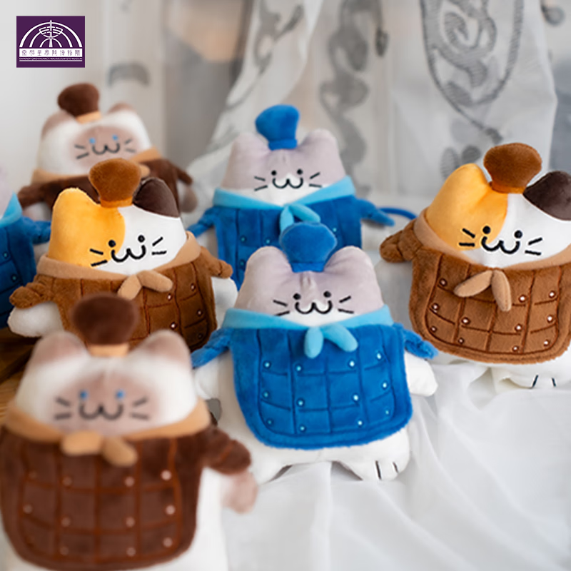 秦始皇兵马俑博物馆正品朕的毛绒兵猫俑三花挂件西安旅游纪念品伴手礼物钥匙扣万物喵 朕的毛绒-兵猫俑【暹罗】